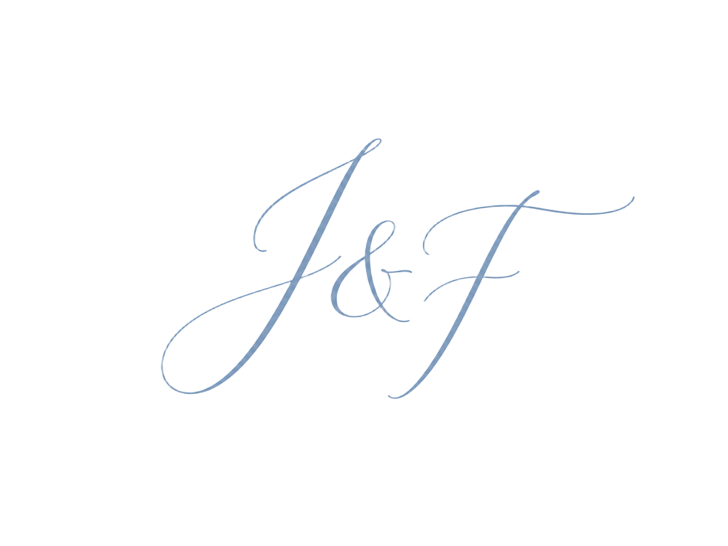 Handwritten monogram of Jasmin and Filip