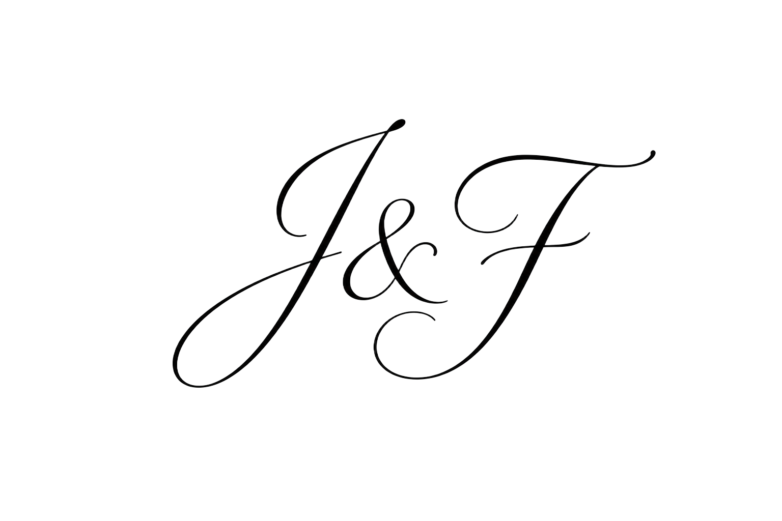 Handwritten monogram of Jasmin and Filip